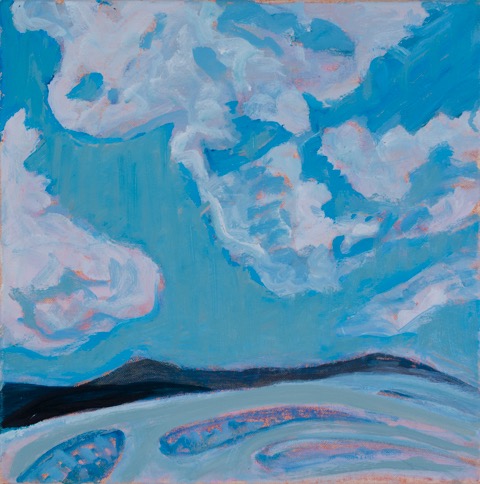 Afternoon Clouds over Islesboro 14 in x 14 in