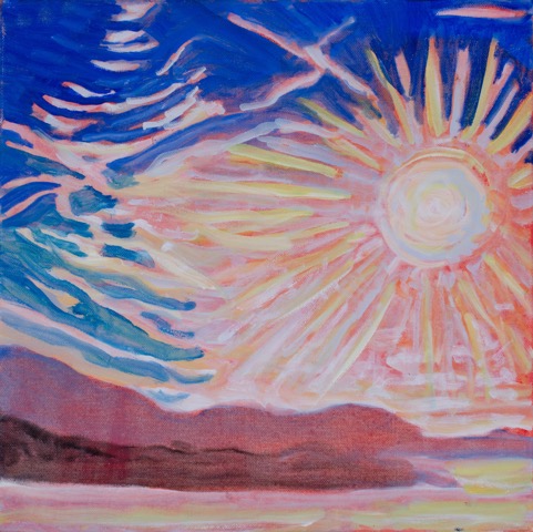 August Sun - 14 in x 14 in