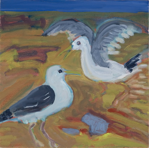 'Shore Argument' - 10w x 10h Oil on Canvas