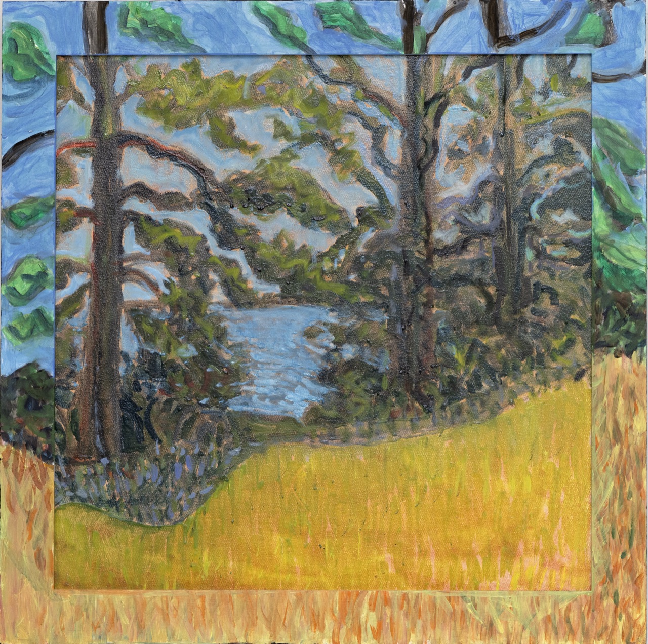 By the Edge of the Harbor 23.5 in x 23.5 in 2025